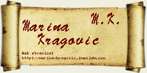 Marina Kragović vizit kartica